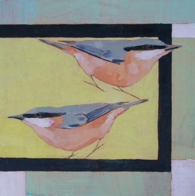 Two Nuthatches by Christopher Rainham