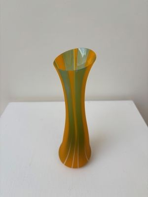 Glass droplet (orange, grey green)