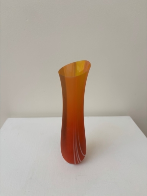 Glass droplet (orange, marigold and green)