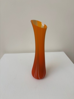 Glass droplet (orange, red, grey green)